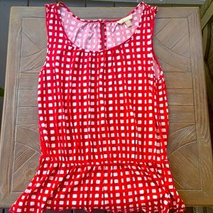 Banana Republic XS Red and white TOP